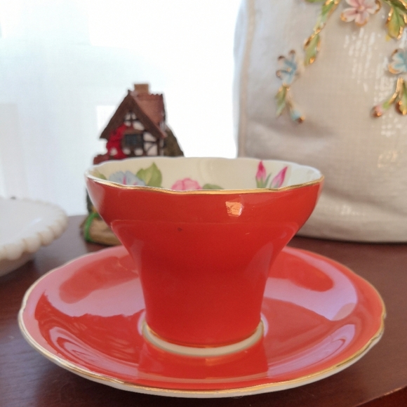 Vintage Aynsley Morning Glory Croset Teacup and Saucer - Picture 2 of 5